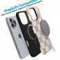 For iPhone 16 Pro Max Case | Fit Check | Neutral Checkerboard Checkered | |