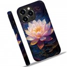 Compatible with iPhone 16 Pro Max Case,Beautiful Lotus Flowers Pattern 2 in 1 16