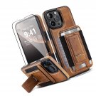 for iPhone 16 Pro Max Leather Case with Card Holder and Kickstand, [Compatible for iPhone 16 Pro Max Leather Case with Card Holder and Kickstand, [Compatible