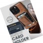 for iPhone 16 Pro Max Leather Case with Card Holder and Kickstand, [Compatible
