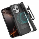 For iPhone 16 Pro Max Case with Clip and Kickstand, Magnetic, Shockproof, 6.9