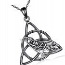 Celtic Raven Celtic Necklace for Women Sterling Silver Triquetra Celtic Raven Celtic Necklace for Women Sterling Silver Triquetra