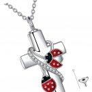 Urn Necklaces for Ashes 925 Sterling Silver Cross Necklace Cremation for Urn Necklaces for Ashes 925 Sterling Silver Cross Necklace Cremation for