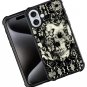 Case Compatible with iPhone 16, Victorian Gothic Lace Skull Cases, Tempered TPU