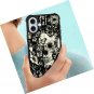 Case Compatible with iPhone 16, Victorian Gothic Lace Skull Cases, Tempered TPU