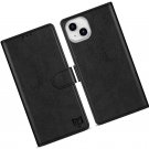 for iPhone 15 Wallet Case with [RFID Blocking] Card Slot Kickstand Magnetic