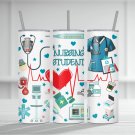 20oz Nursing Student Tumbler Wrap, Medical Tumbler Wrap, Sublimation, PNG, Digital Download