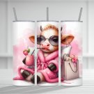 20oz Cow with Smoothie Tumbler Wrap, Sublimation, PNG, Digital Download