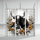 20oz Black and White Cow Tumbler Wrap, Sublimation, PNG, Digital Download