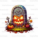Halloween Gravestone Clipart, High Quality PNG, Digital Download