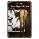 Vintage Metal Sign Tiki Hut  Bar Beer