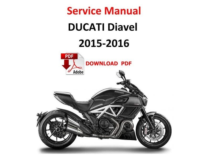 Ducati Diavel 2015 - 2016 PDF Service digital Manual Repair