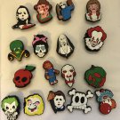 17 Piece Halloween Horror Shoe Charms