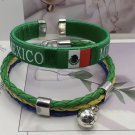 Unisex Soccer Ball Bracelet Mexico Futbol 2 in 1