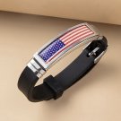 Fashion American Flag Silicone Bracelet USA