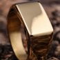 Men's Hip Hop Rectangular Mirror Solid Color Rings