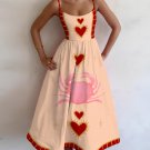 Women's Cancer Love Pattern Print Cami Midi Dress
