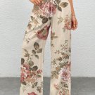 Women's Vintage Floral Art Print Casual Pants