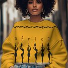 Women's Africa Dancing Art Print Casual Sweatshirt