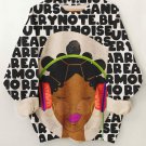 Women's Black Girl Enjoys Music Print Cozy Sweatshirt