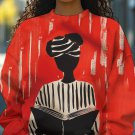 Women's Black Girl Reader Print Cozy Sweatshirt