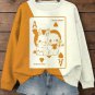 Women's Bunny Cupid Poker Print Casual Sweatshirt