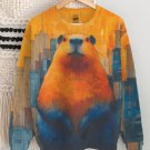 Women's Capybara Art Print Casual Sweatshirt