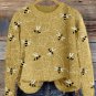 Women's Flight Path Of Bees Pattern Print Casual Sweatshirt