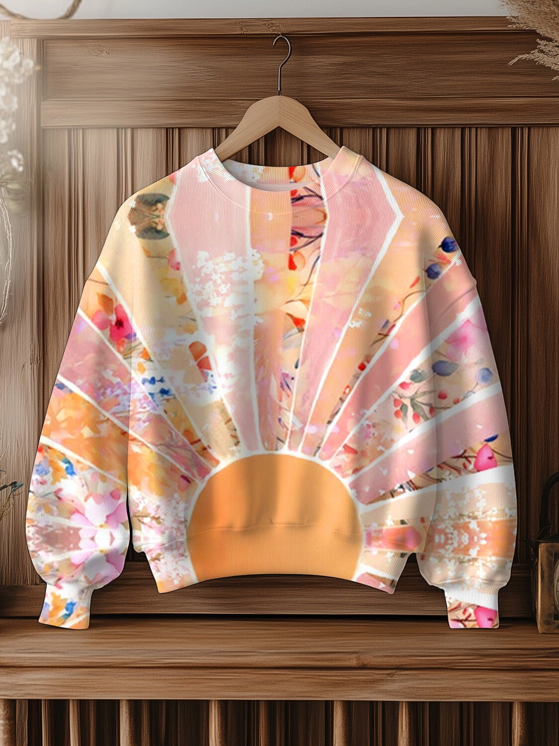 Women's Floral Art Print Casual Hoodie Sweatshirt main image 0