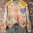Women's Love Pattern Art Print Casual Sweatshirt
