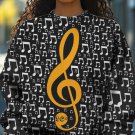 Women's Musical Notes Print Casual Sweatshirt
