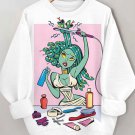 Women's Mythology Medusa Snake Art Print Casual Sweatshirt