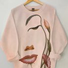 Women's Optical Illusion Art Flower Portrait Painting Print Casual Sweatshirt