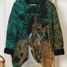 Women's Queen And Panthers Forest Art Print Cozy Sweatshirt