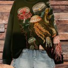 Women's Retro Jellyfish Ocean Flow Art Print Sweatshirt
