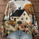 Women's Sweet Home And Garden Art Print Casual Sweatshirt