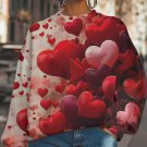 Women's Valentine's Day Gorgeous Love Print Casual Sweatshirt