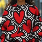 Women's Valentine's Day Love All Over Print Cozy Sweatshirt