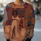 Women's Vintage African Tribe Black Woman Print Cozy Sweatshirt