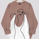Women's Woman In White Dress Art Print Casual Sweatshirt
