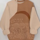 Women's You Have The Waves Of The Sea Written On Your Skin Body Anxiety Art Print Casual Sweatshirt