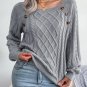 Women's Casual Button Decor Loose Cable Knit Sweater