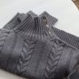Women's Solid Color Retro High Neck Buttons Knit Pullover Sweater
