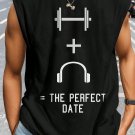 Men's Barbell Headphones The Perfect Date Print Tank Top