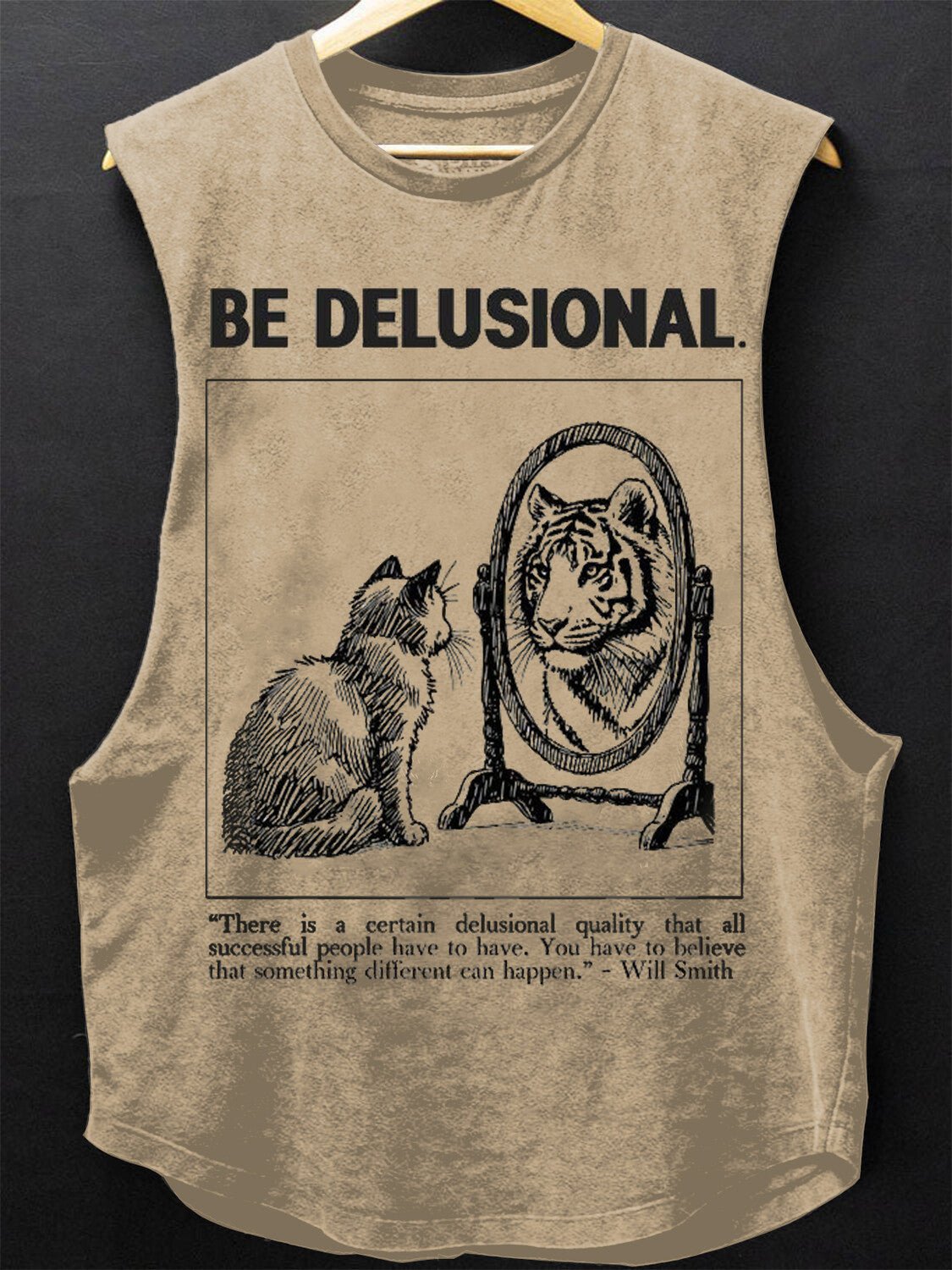 Men's Be Delusional Print Tank Top