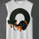 Men's Funny Dachshund Art Print Tank Top
