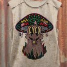 Men's Funny Mushroom Art Print Casual Tank Top