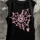 Men's Heart-Shaped Spider Web Art Print Tank Top