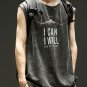 Men's I Can I Will End Of Story Print Tank Top