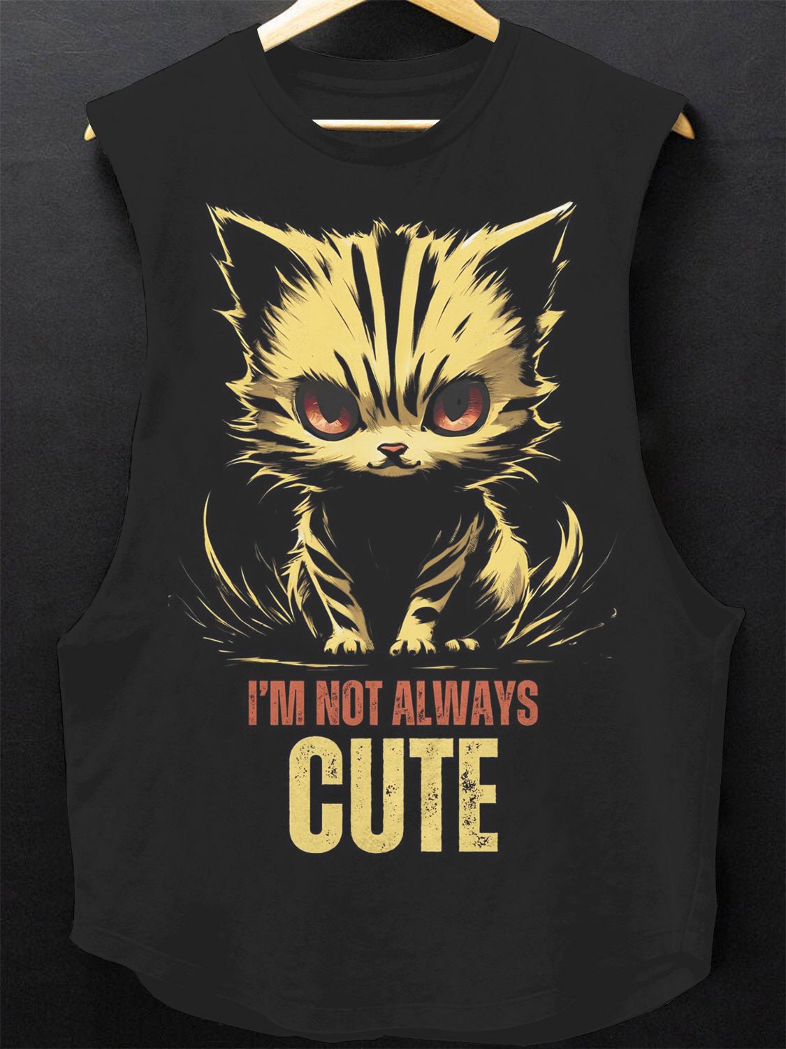 Men's I'm Not Always Cute Cat Art Print Tank Top